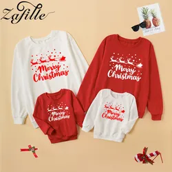 ZAFILLE Christmas Jersey Family Clothes Xmas Pullover Family Sweatshirts New Year Costume Dad Son clothes Mom And Daughter Equal