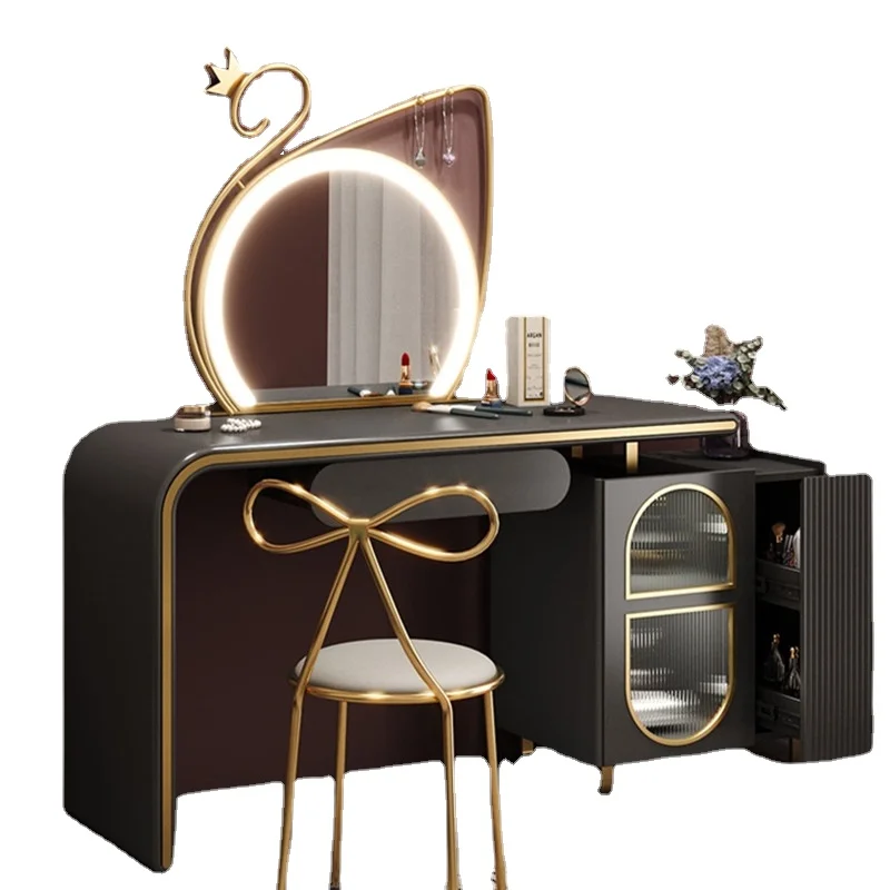 TT New Light Luxury Dressing Table Storage Cabinet Integrated High Sense Modern Simple and High-End Small Makeup Table