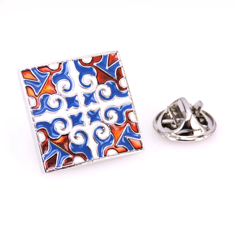 Broche de circonita de cristal para hombre, Pin de solapa, insignia de mochila de ropa, artesanía de esmalte de alta calidad, patrón exquisito, nuevo