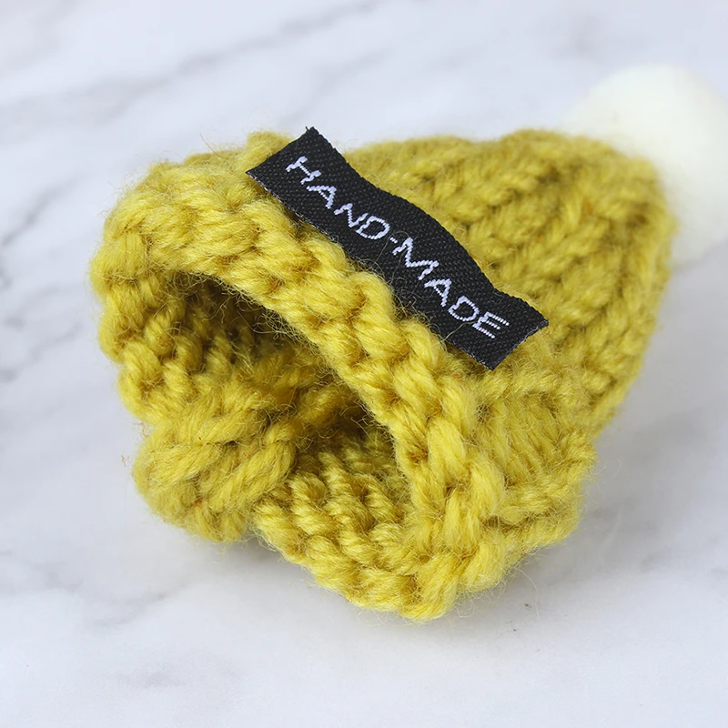 1:6 1:12 Dollhouse Miniature Fashion Ball Top Knitted Beanie Hat Cap Doll House Decoration Dolls Accessory