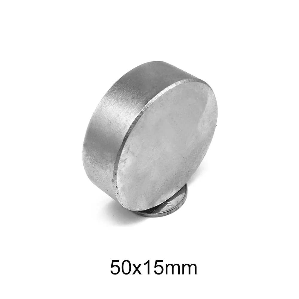 

1/2PCS 50x15 MM Big Round Powerful Magnetic magnets 50mm X 15mm Neodymium Magnet Disc 50x15mm N35 Rare Earth Magnet Strong 50*15