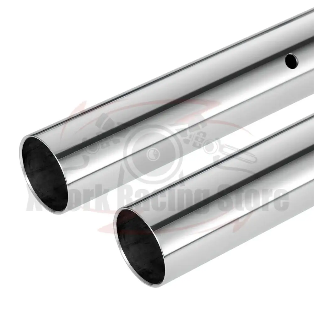 Front Fork Pipes Inner Tubes Silver Pair For Suzuki GSXR1000 2003-2004 43x518mm 51110-40F30-000 51120-40F30-000 GSX R1000 Legs