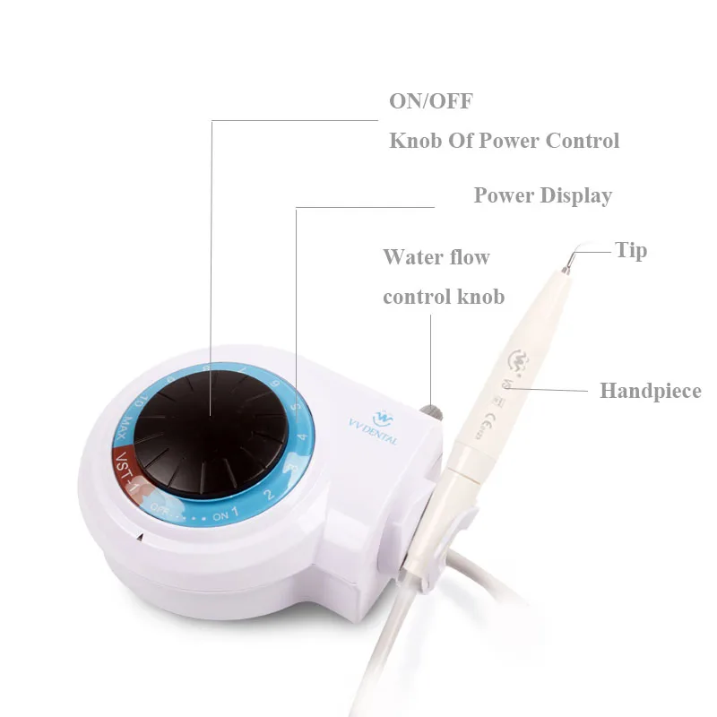 Ultrasonic Scaler Dental With Handpiece and 5 Tips Calculus Cleaner Oral Care Electric Tooth Cleaner Dental Ultrasound Scaler