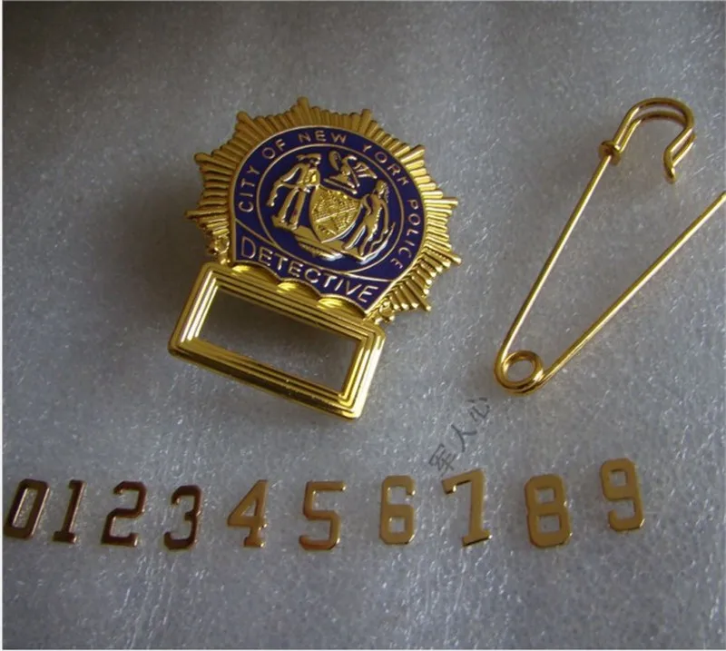 Insigne en métal du département américain de la ville de New York, cosplay, inspecteur, poignées, sergent, chemise, revers, broche, épingle, nouveau