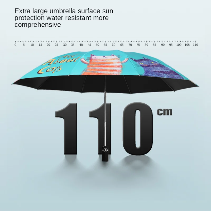 Cartoon Full-automatic Inverted Umbrella 10ribs Rain&sunreverse Car Using Umbrella Strong Parapluie Fille