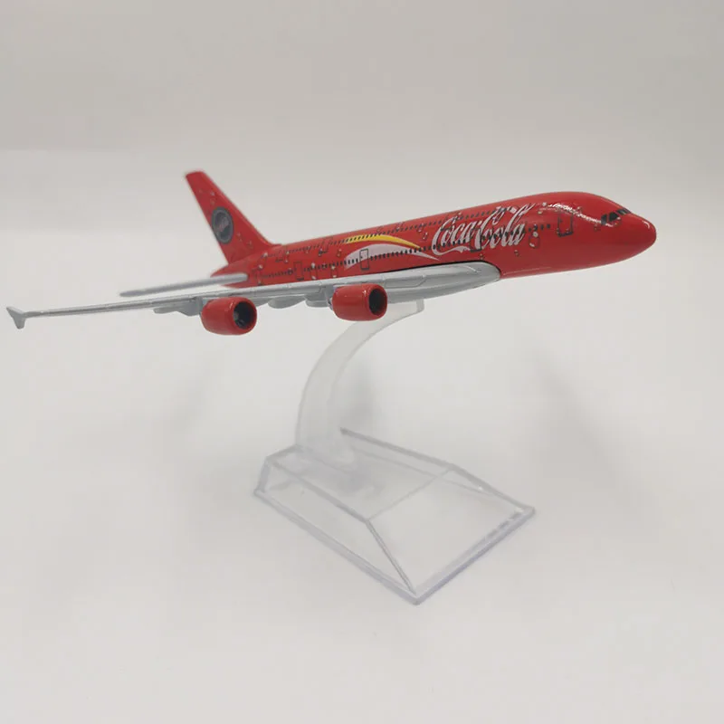 JASON TUTU 1:400 Scale 16cm Plane COLA Cool Airlines Airbus A380 Metal Alloy Airplane Aircraft Model Decoration Plane Kids Gift