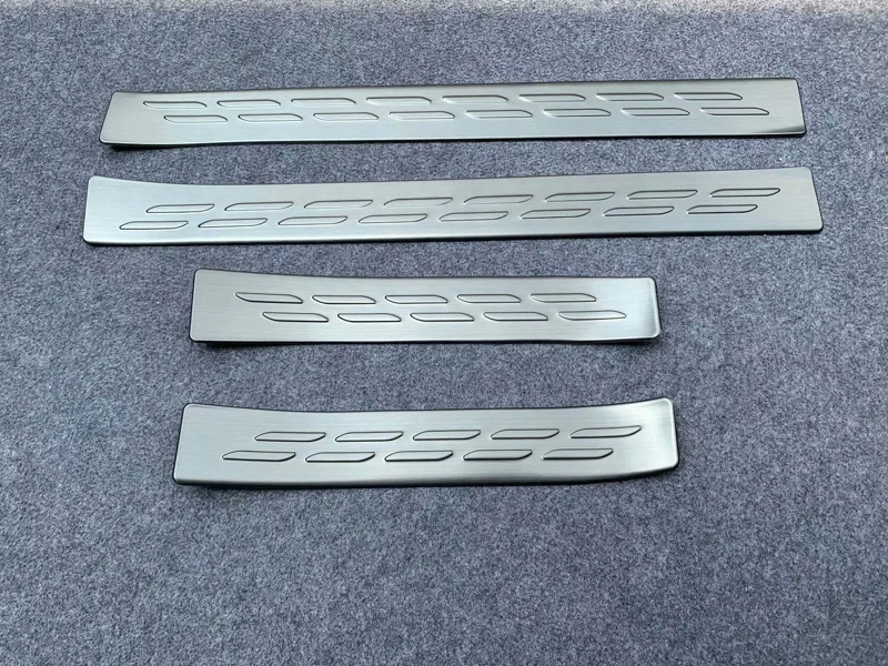 For Nissan Note 2020 2021 Car Accessories Stainless Steel Ouside Door Sill Panel Scuff Plate Kick Step Trim Cover Protector