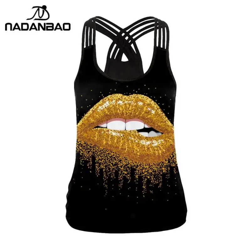 NADANBAO-camisetas sin mangas con estampado gótico para mujer, ropa de calle elástica con Espalda descubierta, Sexy, para Halloween