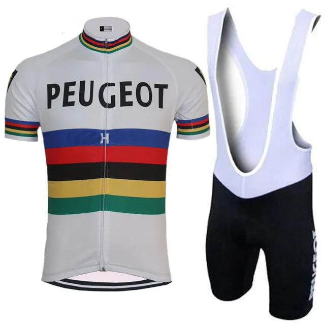 

PEUGEOTful TEAM Retro Classic Cycling Jerseys Set Racing Bicycle Summer Short Sleeve Clothing Kit Maillot Ropa Ciclismo