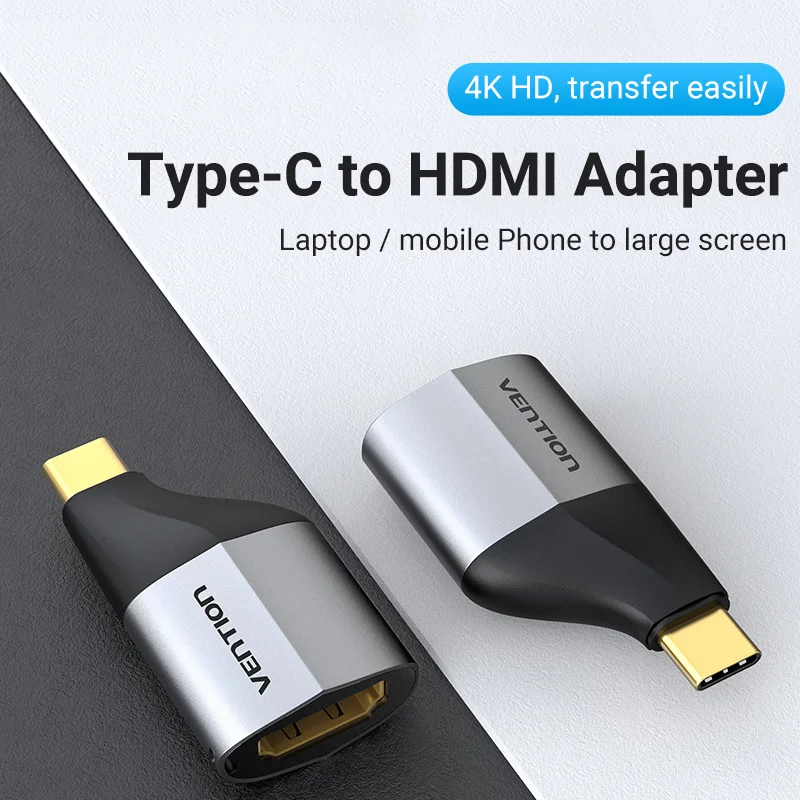 Адаптер Vention Type C HDMI USB C — 4K HDMI 2.0 для MacBook Samsung Galaxy S10/S9 Huawei Mate 20 P20 Pro USB C HDMI НОВЫЙ
