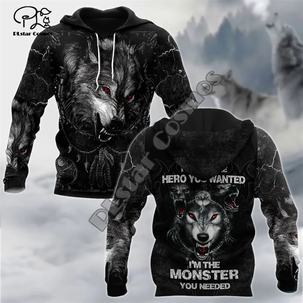 

PLstar Cosmos NewFashion Animal Scary Wolf Tattoo Camo Funny Streetwear Tracksuit 3DPrint Men/Women Pullover Harajuku Hoodies 15