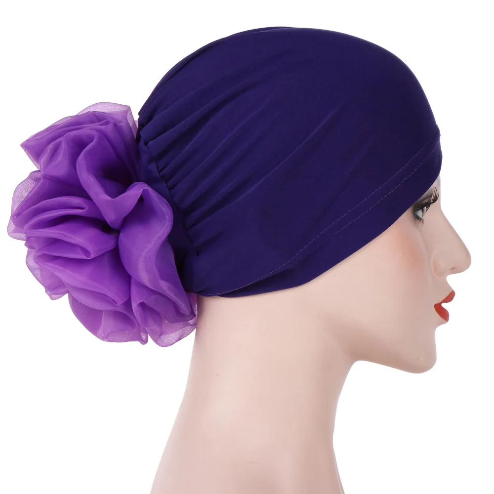 Women Floral India Hat Flower Stretchy Beanie Turban Bonnet Chemo Cap For Cancer Patients Ladies Bandanas African Head wrap NEW