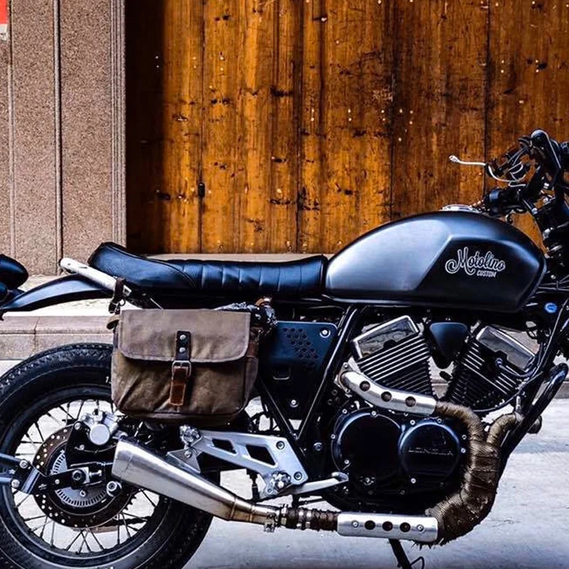 Motorcycle Side Bag For Men Vintage Small Camera Bag Shoulder Crossbody Bag Messenger Bag