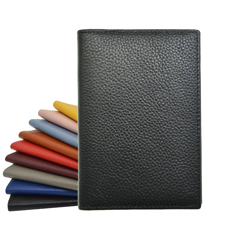 100% Genuine Leather Passport Holder Soft Candy Color Case Cow Leather Cover For The Passport Wallet