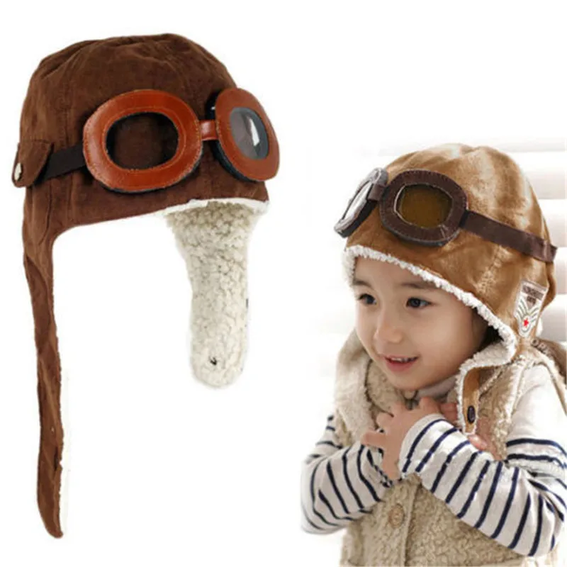 

New Fashion Lovely Toddlers Warm Cap Hat Beanie Cool Baby Boy Girl Kids Infant Winter Pilot Cap 2 Colors