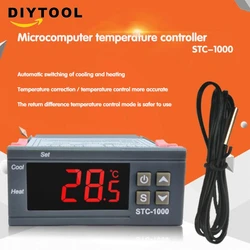 Termostato 12V/24V/110V-220V stc-1000 display digitale elettronico interruttore del regolatore di temperatura del microcomputer