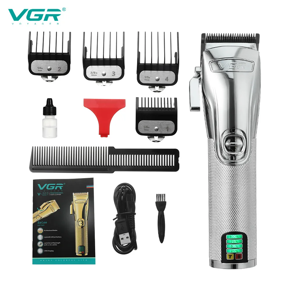 VGR 227 tagliacapelli ricaricabile professionale cura personale USB uomo rasoio Trimmer barbiere per taglio di capelli barbiere Machin V227