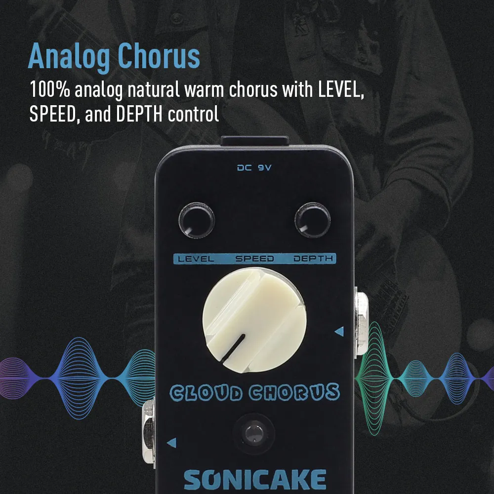 SONICAKE Cloud Chorus Classic BBD Analog Chorus Guitar Effects Pedal QSS-04