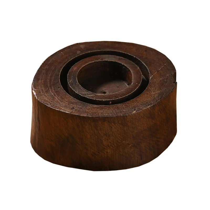 WHYOU-Southeast Asia Solid Wood Candlestick, Retro Candle Holder, Creative Desktop Decoration