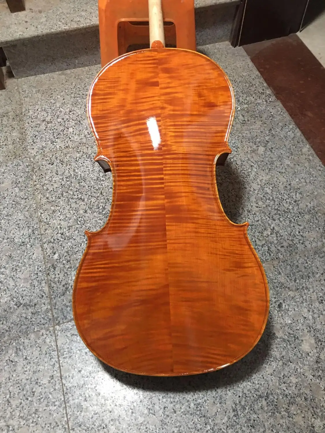 

High Quality Solid wood 100% Handmade Cello 4/4 3/4 1/4 Natural Flamed Grade AAA Spruce Panel Violoncello Orange free shipping