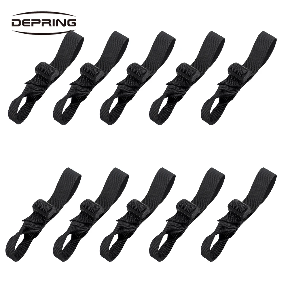 

10-Pack Tactical Butt Stock Sling Attachment Mount Webbing Rifle Shotgun Buttstock Strap Loop Adapter for Outdoor Hunting