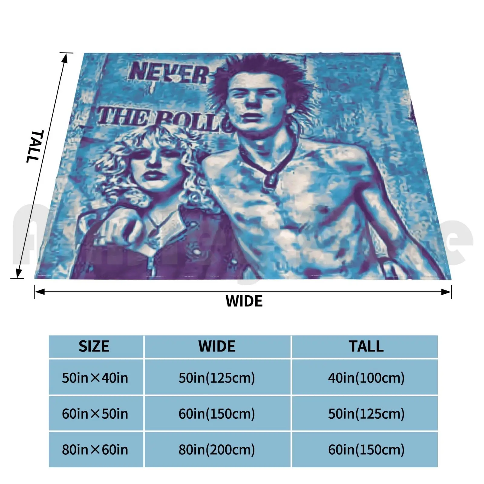 Sid And Nancy Blanket Fashion Custom Sid Vicious Punk British Invasion New Wave Johnny Rotten