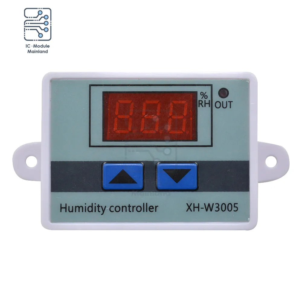 XH-W3005 W3005 LED Digital Humidity Controller 12V 24V 220V Hygrometer Control regulator Switch Hygrostat With Humidity Sensor