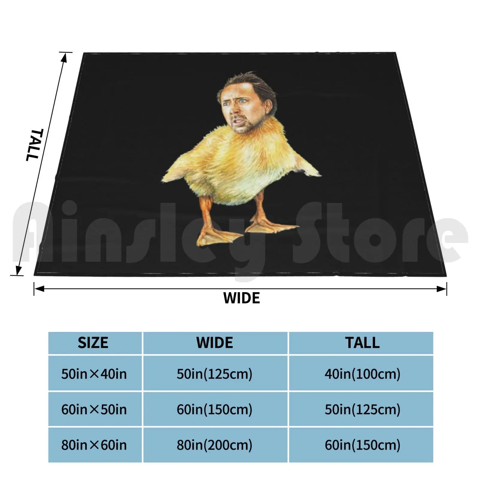 Nicolas Chick Cage Blanket Fashion Custom Nicolas Cage Nicolas Cage Nicholas Nicholas Cage Nick Cage Baby Chicks