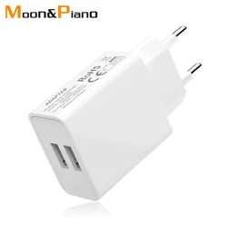 European Standard CE Certified Mobile Phone White 5V2A Direct Charger Dual Port Double USB Fast Charging Multi Port Europe Plug