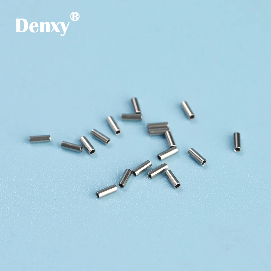 Denxy 100pcs/pack Orthodontic mini crimpable stops 0.015&0.019 on archwire Bracket Dental Orthodontic bracket orthodontic wires