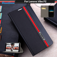 Book Case Cover For Lenovo Vibe P2 Luxury PU Leather Wallet Flip Case For Lenovo P2 Silicon Soft Back Cover