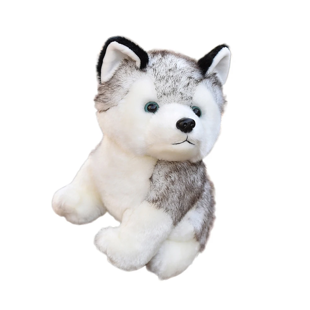 Realistic Husky Dog Stuffed Toys Plush Animals Kids Toys Children  Soft Kawaii Wolf Pet Doll Cute Kids Toys for Girls Boys