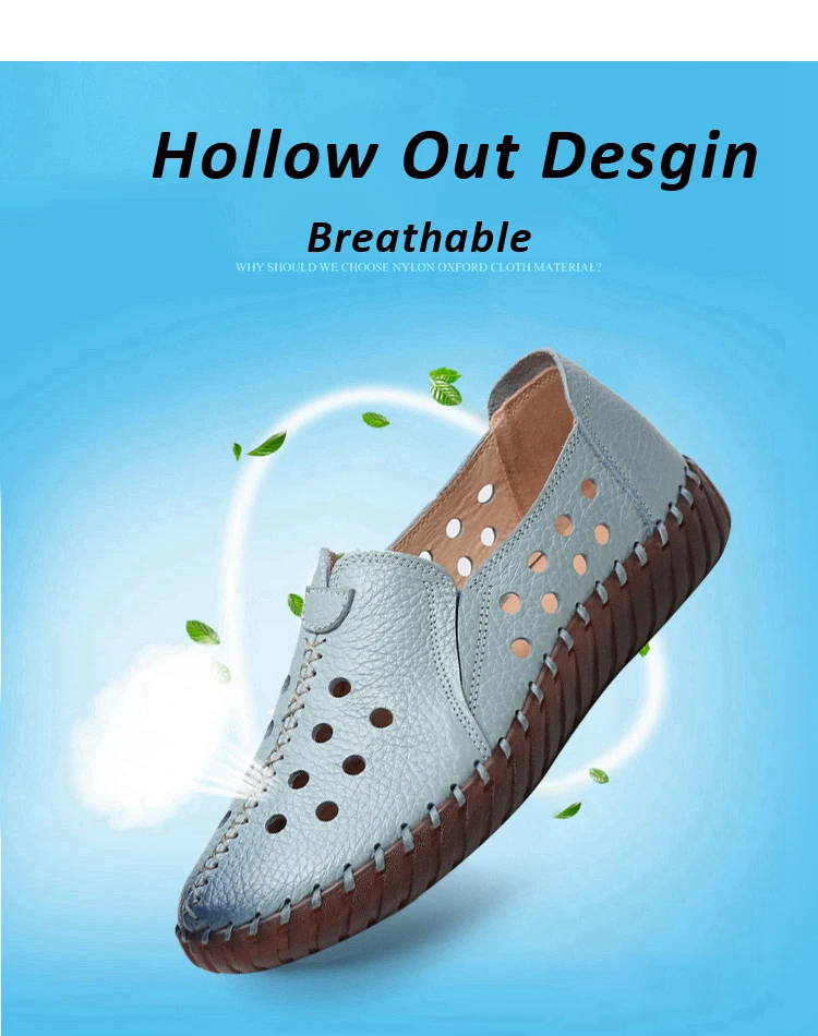 Herbst breite Breite Damenschuhe Echt leder Ballerinas Damen weiße Slipper fahren Mokassins Damenschuhe für Fußknochen – Detail 8