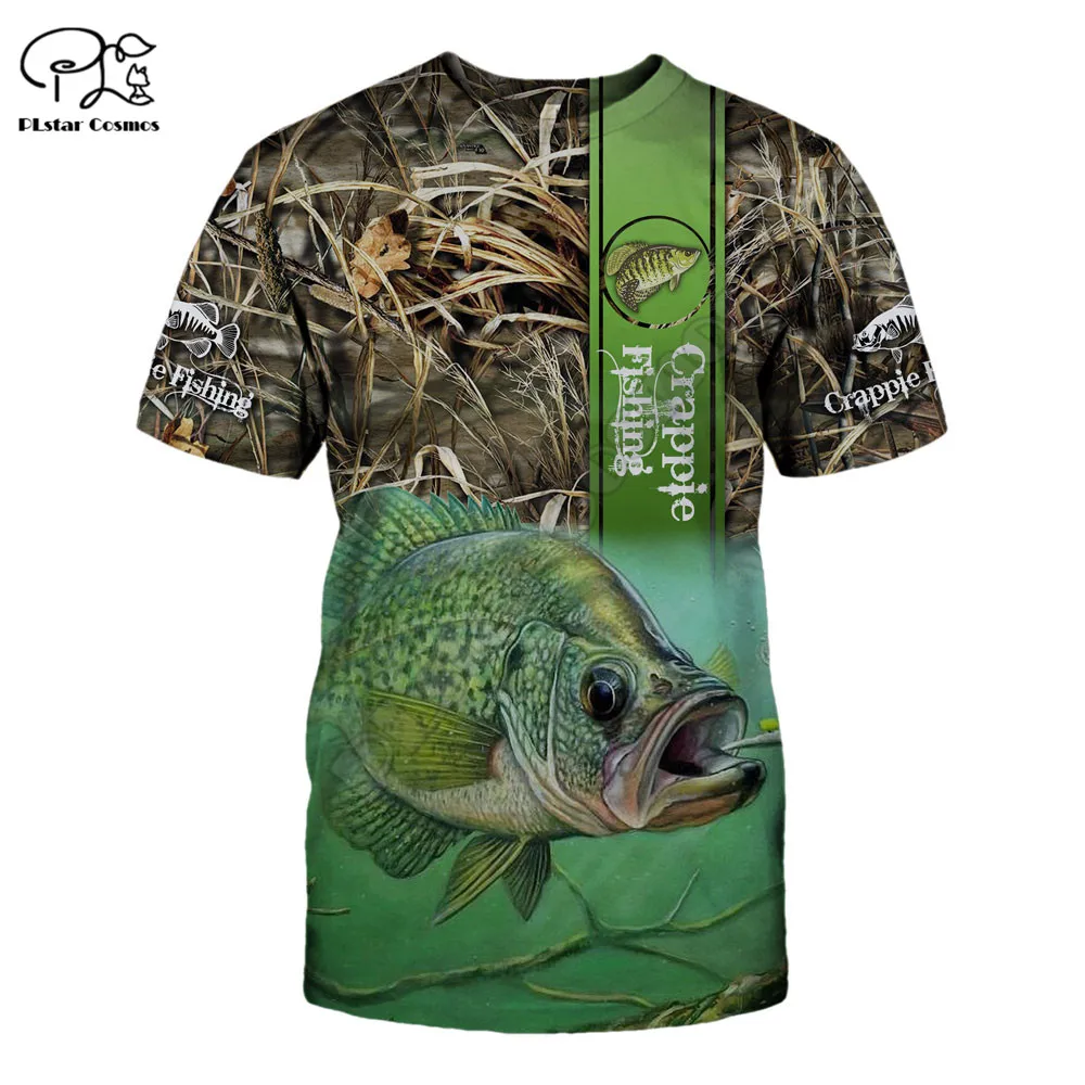 New Fashion Crappie Fishing Love T-shirt Vest 3D Plus Size casual  3D Print Men t-shirt 3d Print Men women tshirts dropshipping