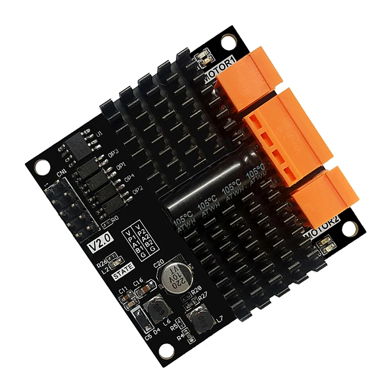 12V 24v 12A Dual DC Motor Driver Board 7-24V DC Brushed Motor High Power Drive Module H Bridge Better than L298n BTS7960 10A