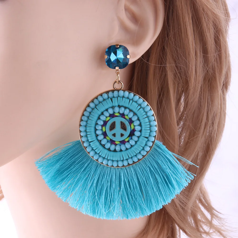 Zouchunfu Bull Head Earrings Dangle Boho Oorbellen Tassel Earrings For Women Wedding  Vintage Earrings Pendientes Statement Ear