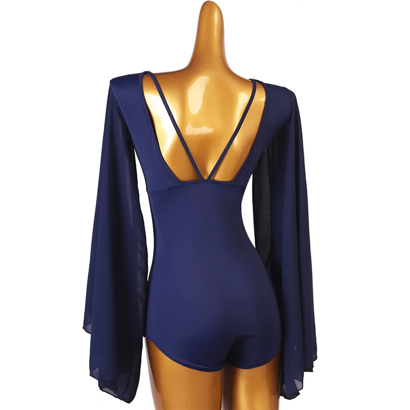 Bodysuit para a competição de dança de salão vestidos de dança de tango valsa padrão flamenco vestir traje corpo d1051 latin