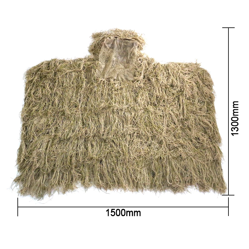 Photography  Withered Grass Clothes Hunting Cloak Ghillie Suit Ghillie Clothes  Camouflage Hunting Outdoor Jungle Hunting Poncho