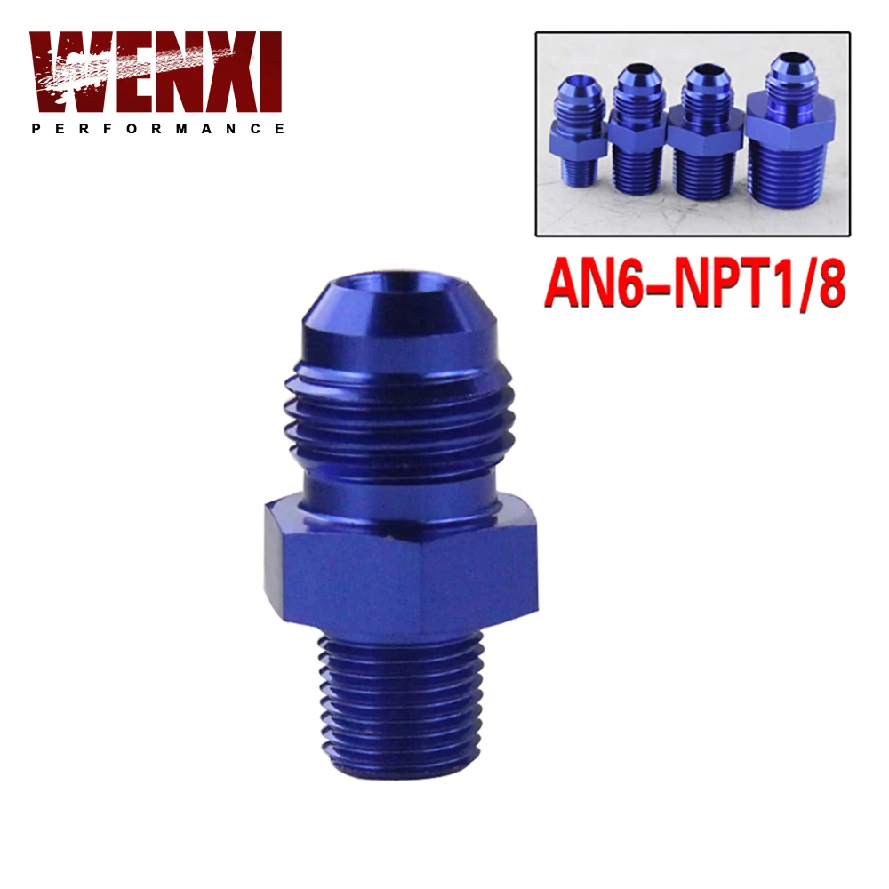 AN6 to 1/8 NPT Straight Adapter Flare Fitting Auto Hose Fitting Male WX-SL816-06-02-011