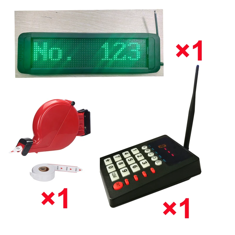 Take a number machine Wireless number calling system with English voice prompt and ticket dispenser free shipping