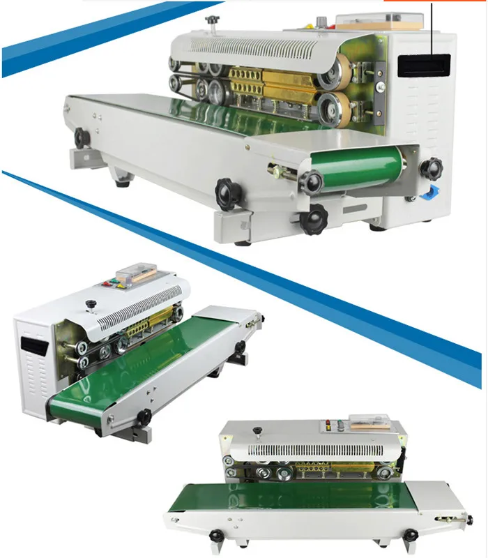 Food bags continuous sealing machine automatic plastic film packag machine Additional equipment printing date FR-900