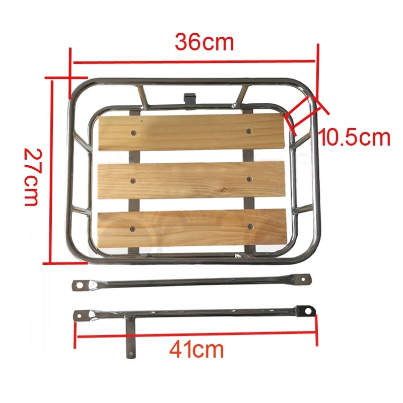 Vintage Bike Basket Aluminum Alloy Steel Wooden Hoppet For 26 Inch 700C Bicycles Commuter Cycling Parts