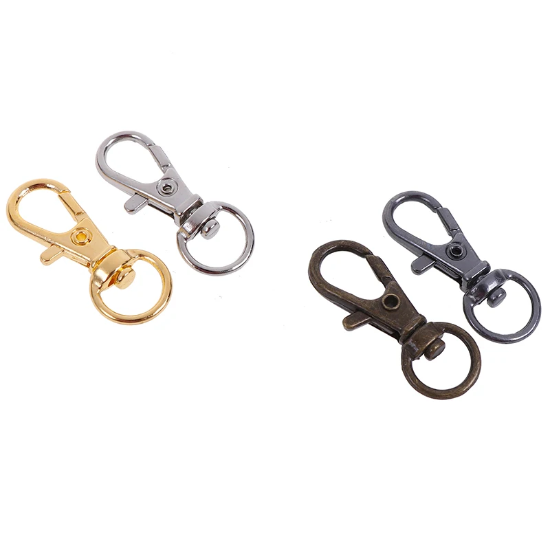 10Pcs/lot Bag Clasps Lobster Swivel Keychain Trigger Clips Snap Hook Mini Rotatable Buckle Hook Lobster