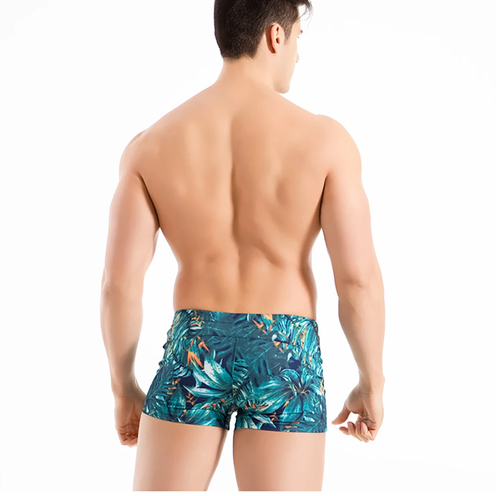 Calções de banho com secagem rápida masculina, Roupa de banho vívida, Curto praia, Masculino Elegante, Levantamento de peso, Surf, Verão, Novo, AM8163