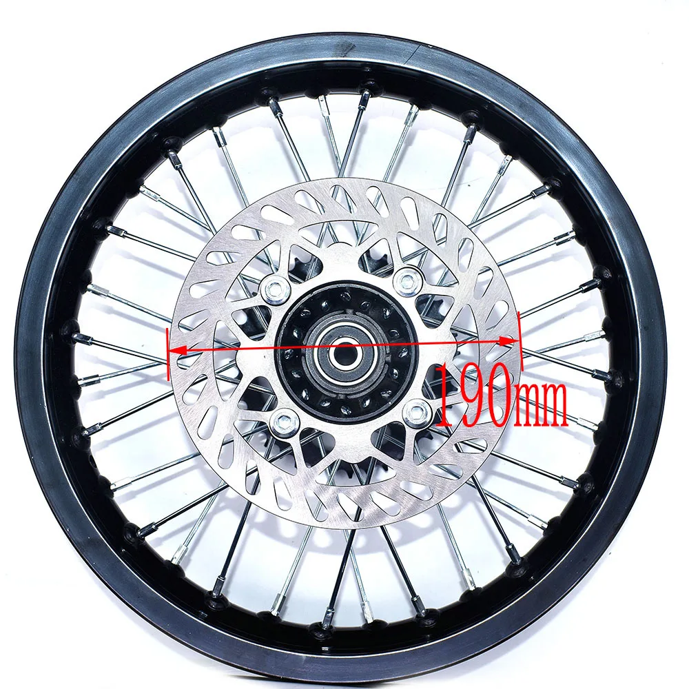 Rear Rims 14 inch Aluminum Alloy Plate Wheel Rims with disc brake sprocket 1.85x14\