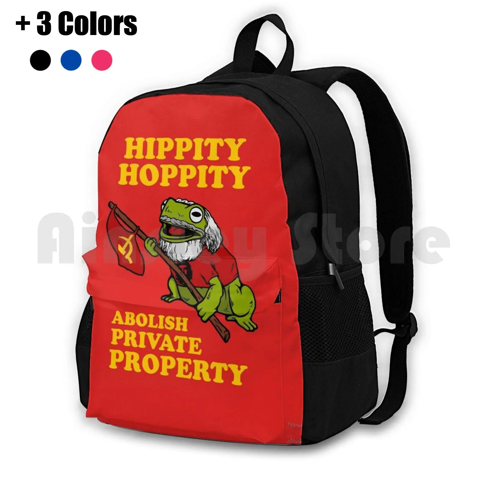 Hippity Hoppity Abolish Private Property Outdoor Hiking Backpack Waterproof Camping Travel Communist Memes Socialist Memes