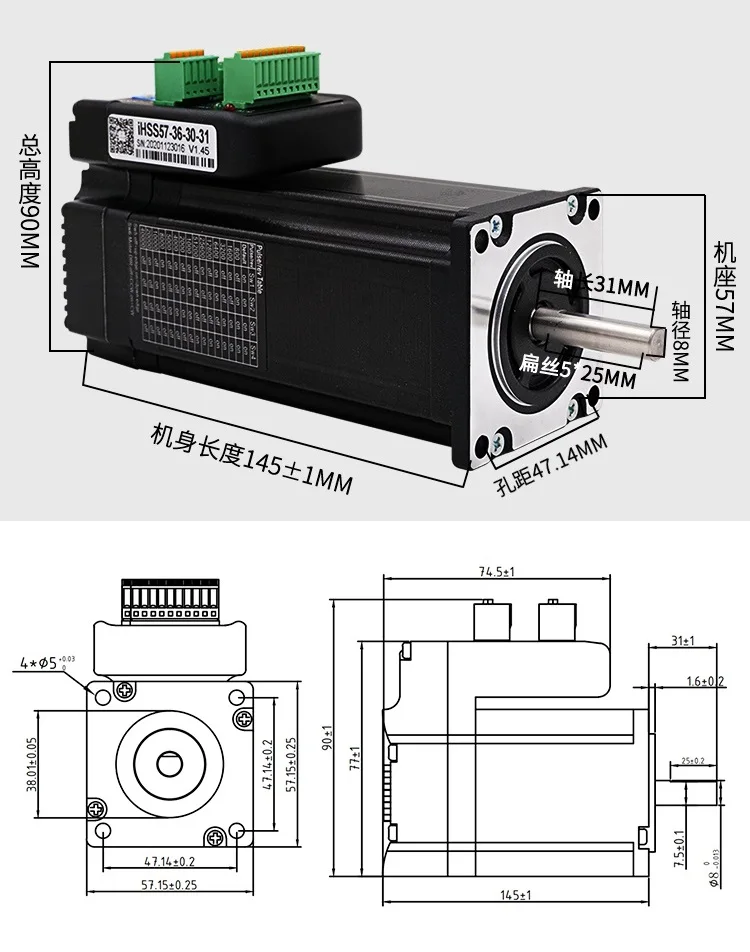 Imagem -06 - Jmc-motor de Passo Nema 24 3nm Dc36v Integrado Circuito Fechado Driver 1000 Codificador de Linha para Impressão 3d Cnc Kits de Máquina