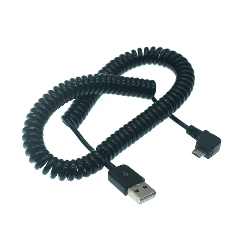 3M/10FT Micro Usb Spring Coiled Cable Extension Portable Retractable Usb Data Charger Cables For Mobile Phone Cord Coiled Cabo