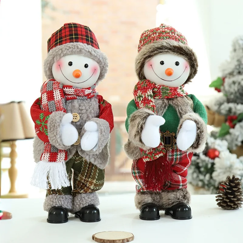 

Christmas Electric Plush Toy Snowman Singing and Dancing Christmas Elk Blowing Saxophone 2022 New Kids Gifts Christmas Decor