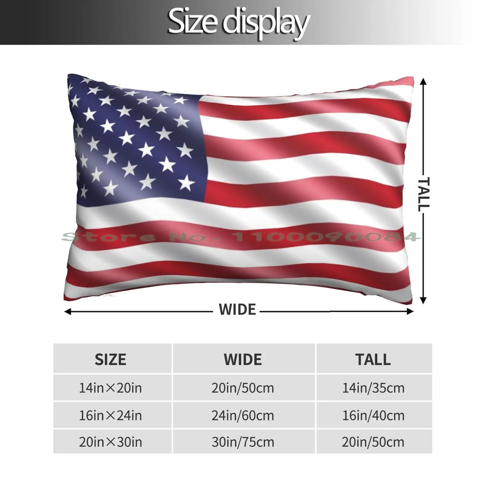 Usa Flag Mask Pillow Case 20x30 50*75 Sofa Bedroom Duran Duran Logo Red Cool Original Stylish Retro Fashion Womens Long